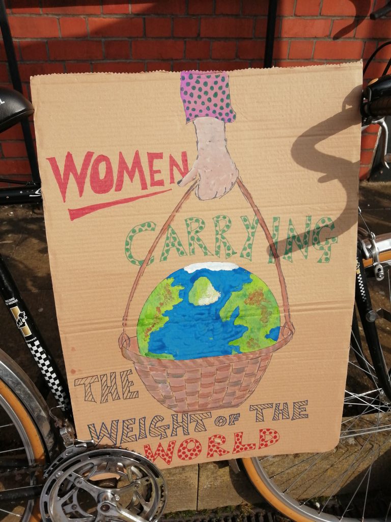 Wrexham Womens' Climate Strike March 2022 - "Women carry the weight"